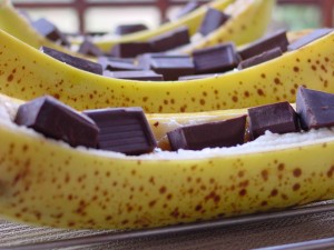 barbecue banane au chocolat